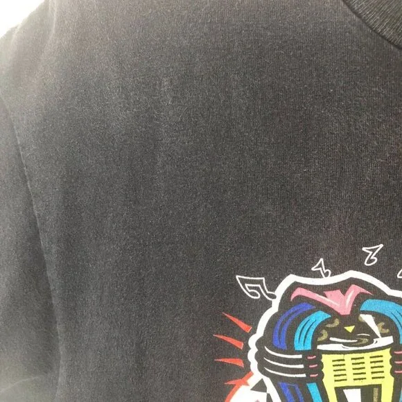 Vintage 90s Drive-In T-Shirt Hot Rod Magazines Graphic Tee Black Cotton Unisex L - Picture 4 of 12